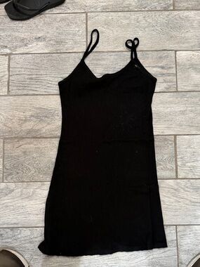 Black Spaghetti Strap Slip Dress